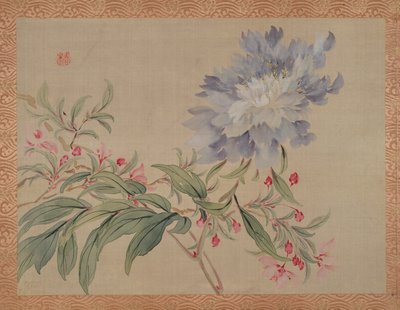 Blossom and a flower by Tsubaki Chinzan